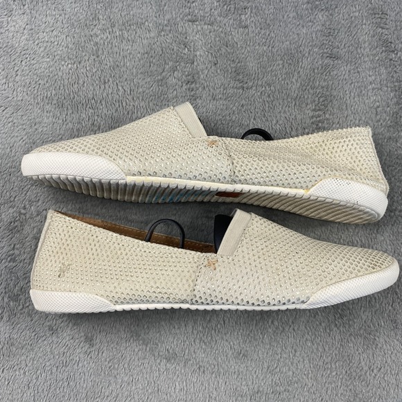 Frye Slip On Shoe Women 8.5 Melanie Metallic Perforated Diamond Leather Sneakers - Picture 4 of 12